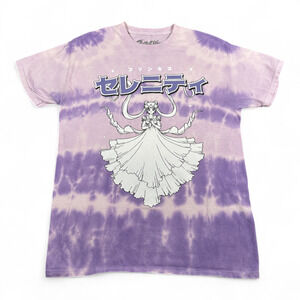 Sailor Moon Shirt Adult MEDIUM Purple Tie Dye Princess Serenity Anime Animation